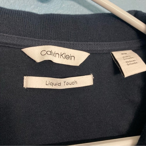 Calvin Klein Liquid Touch Polo - Medium - Navy Blue - Picture 2 of 8